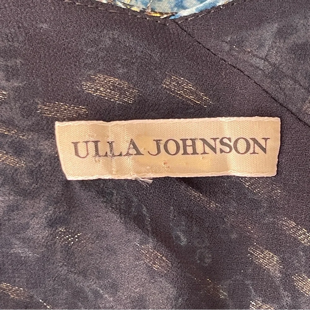 Ulla Johnson NOEMI Dress Size 12 Silk Metallic Mini Shibori Print in Sky Blue - Picture 14 of 16